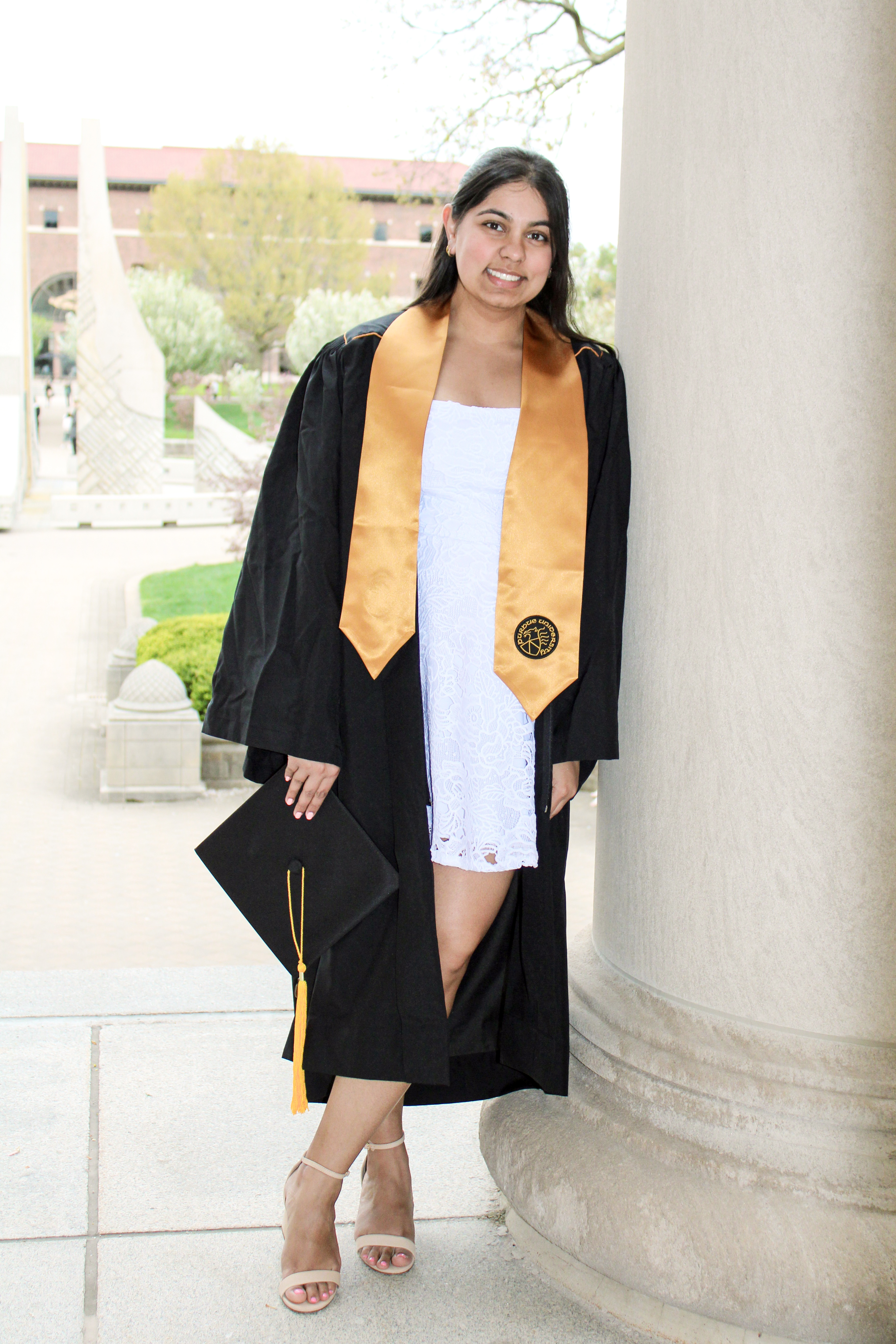 Picture of Riya in her grad outfit